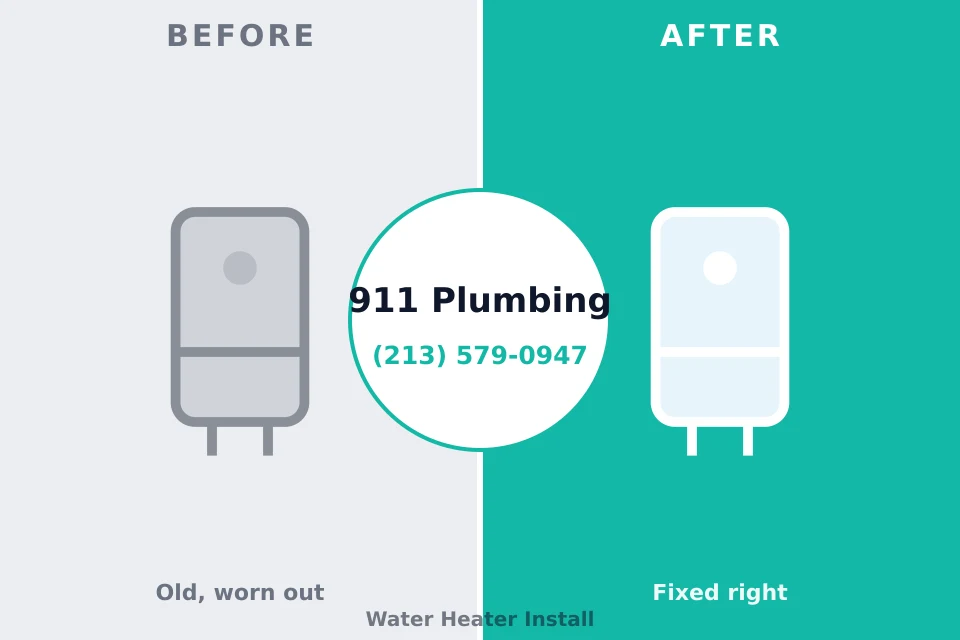 Before and after: plumbing company El Dorado, KS